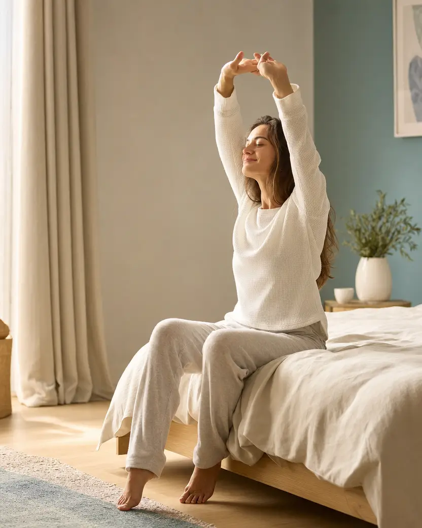 woman stretching